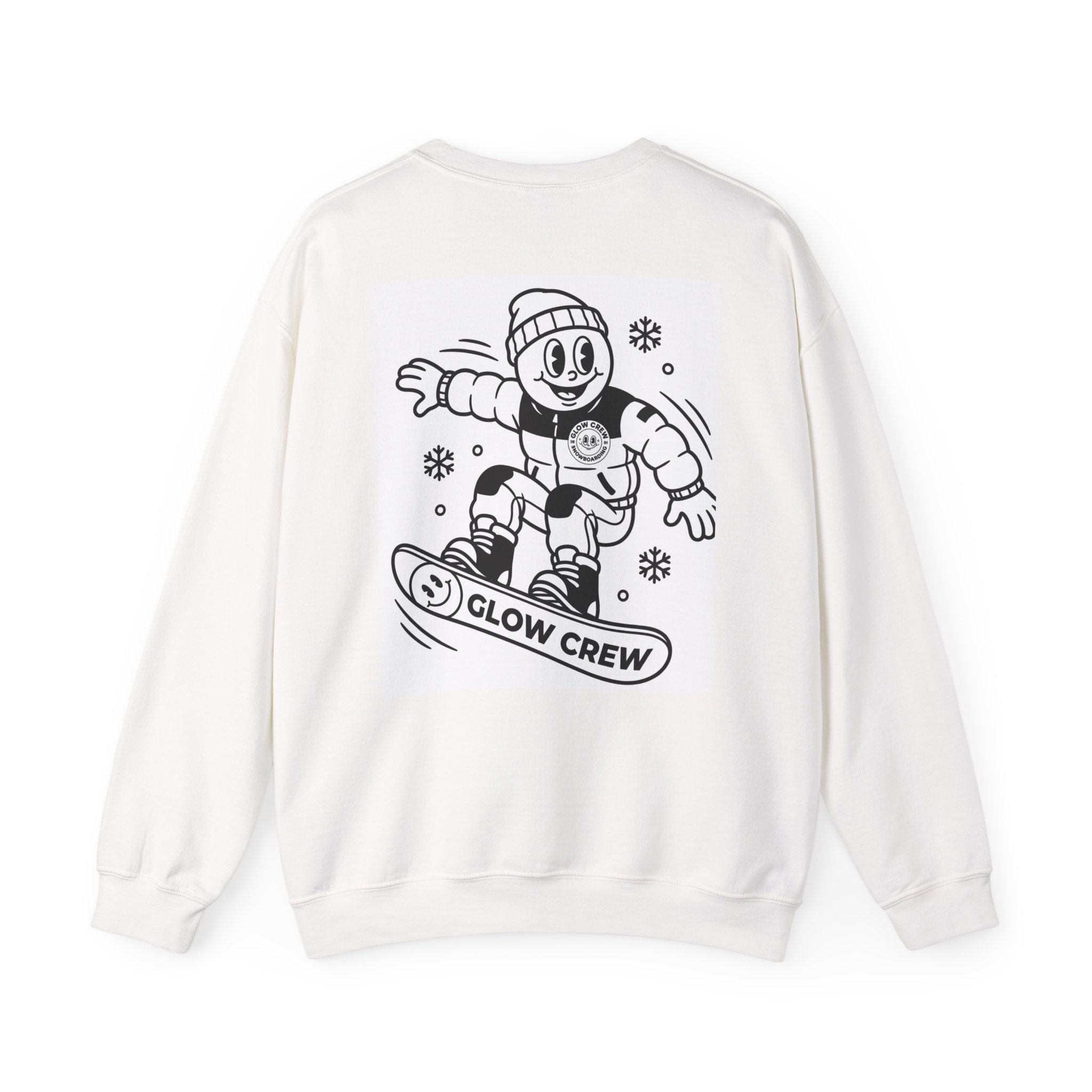 Glow Crew Snowboarding - Unisex Oversized White Sweatshirt