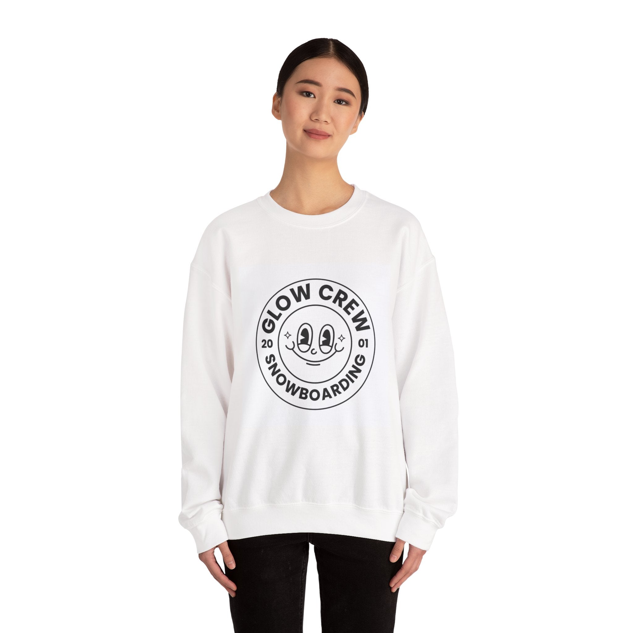 Glow Crew Snowboarding - Unisex Oversized White Sweatshirt