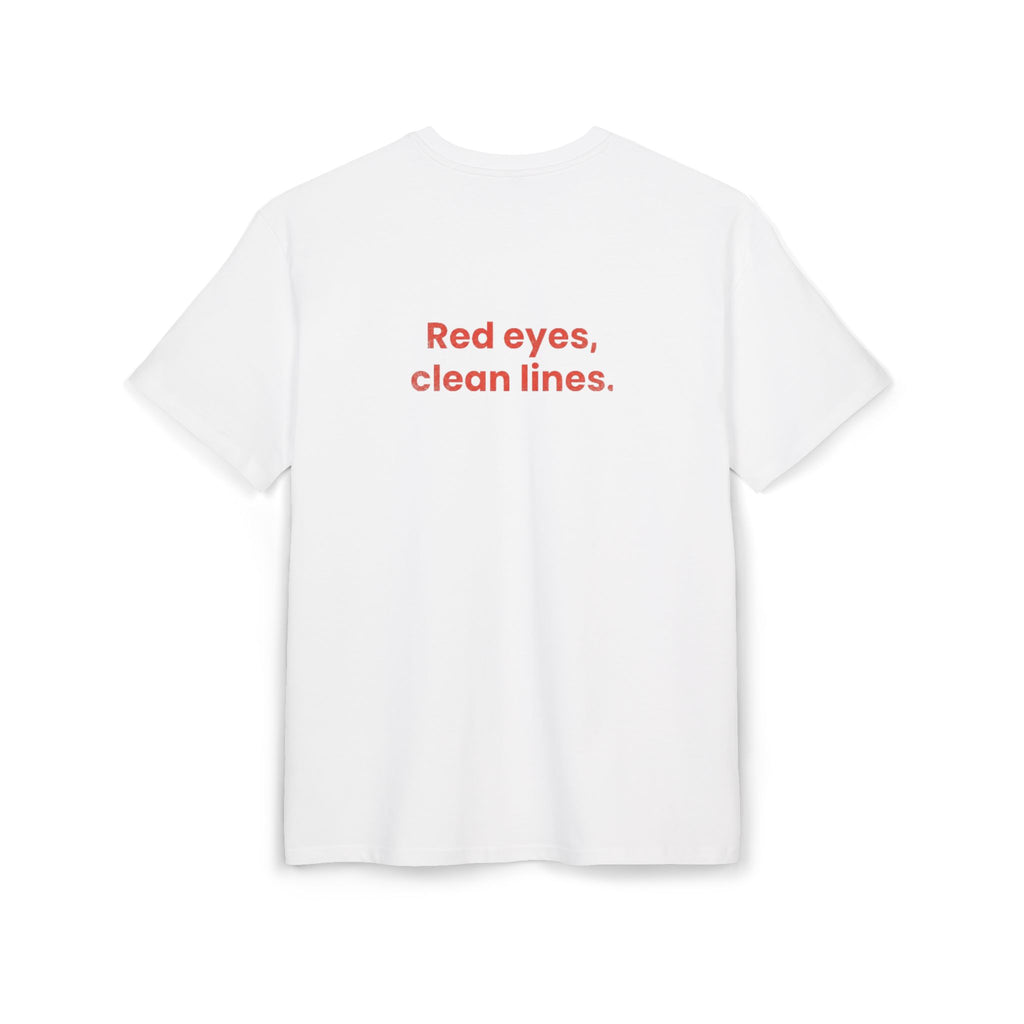 Red G Skate Crew Tee — "Red Eyes, Clean Lines" Graphic Skate Shirt
