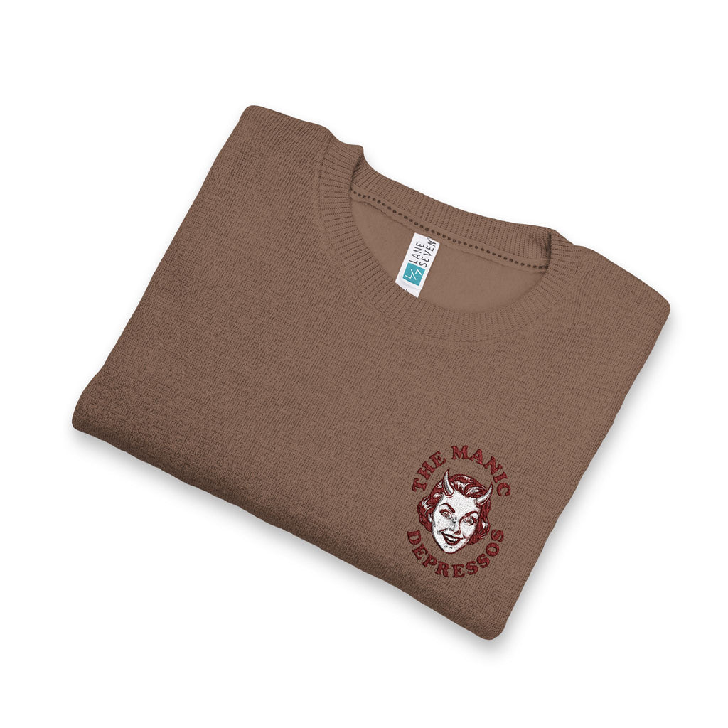 Nantucket Embroidered Crewneck Sweatshirt "The Manic Depressos"