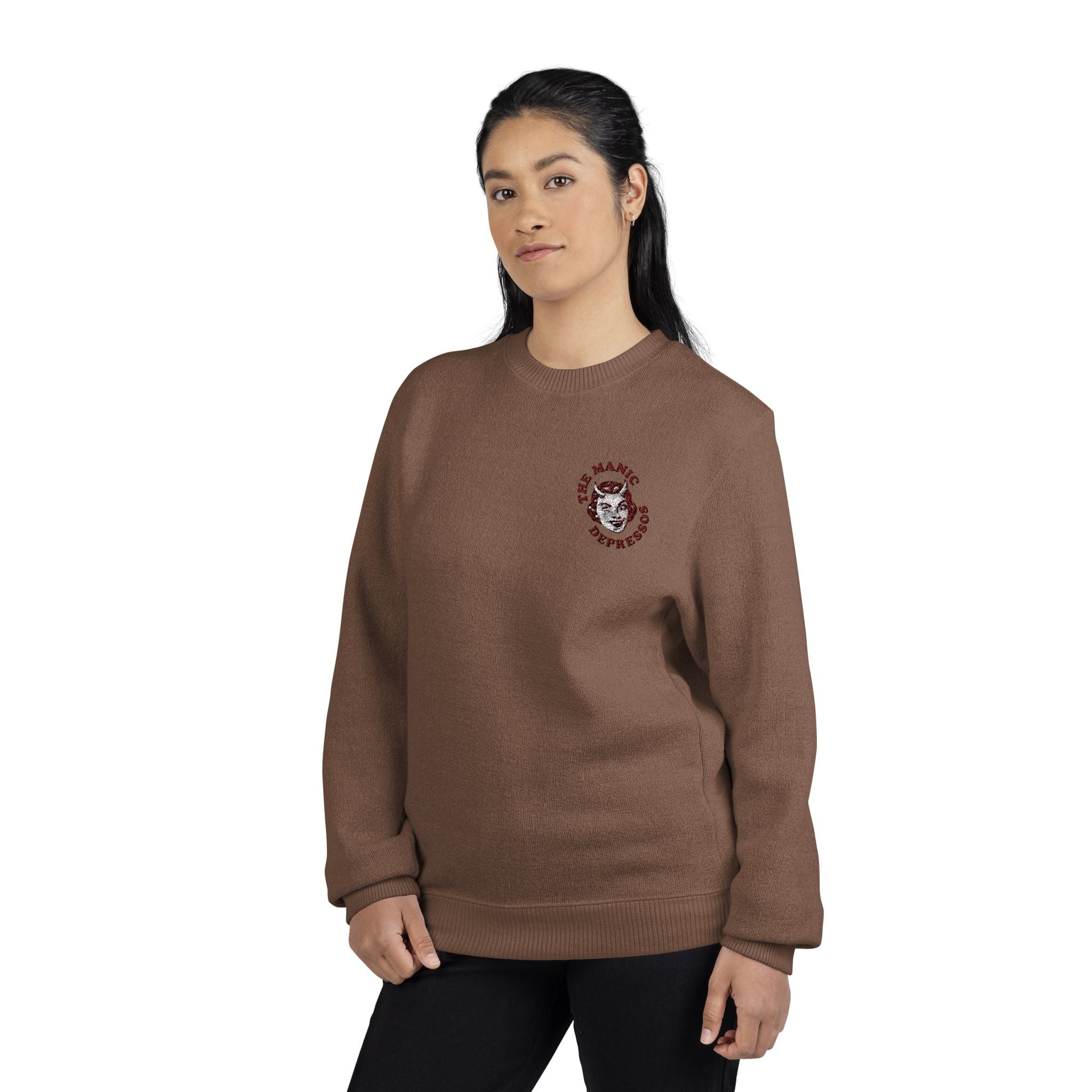 Nantucket Embroidered Crewneck Sweatshirt "The Manic Depressos"