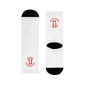 Red G Skate Crew White Socks
