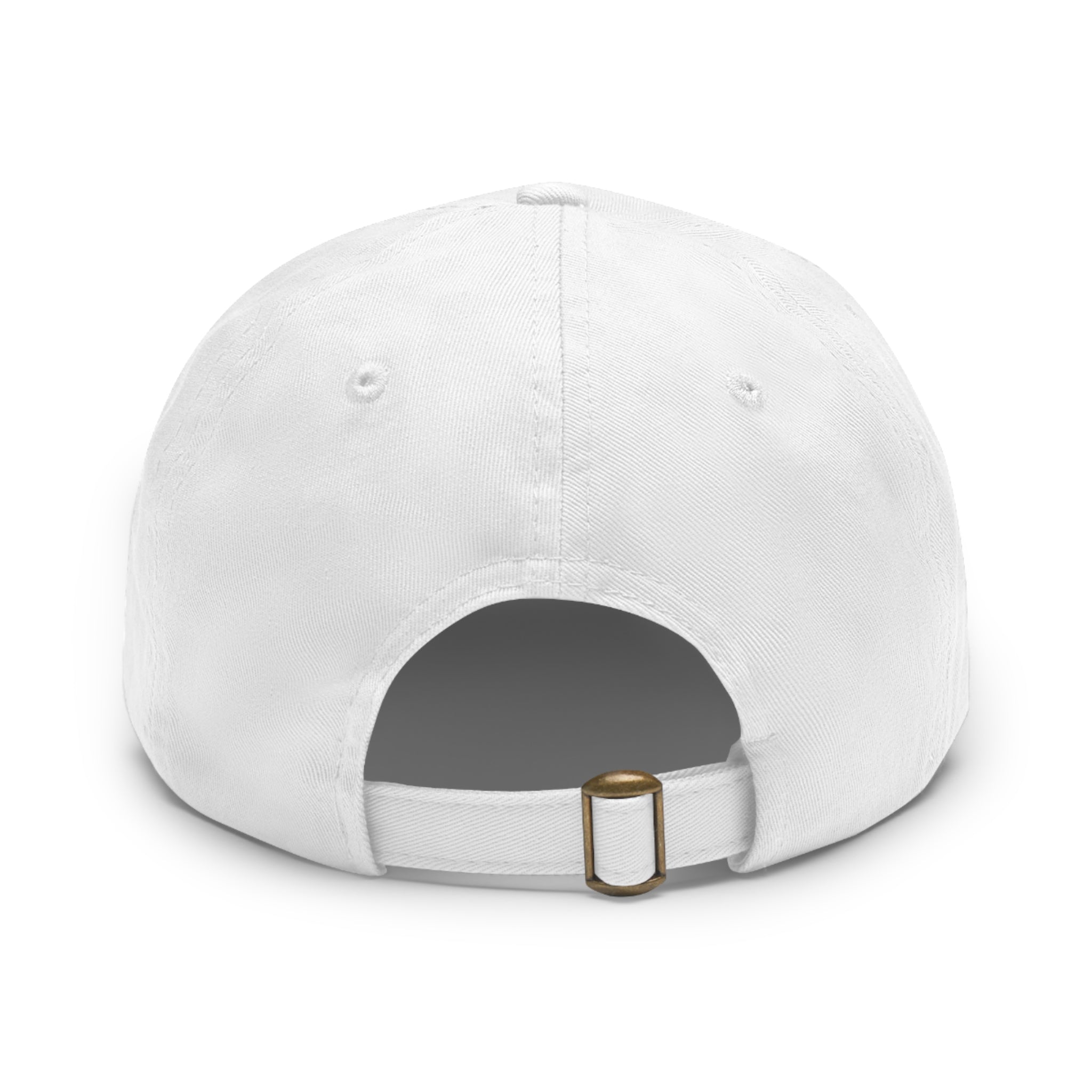 Red G Skate Crew — White Round Leather Patch Cap