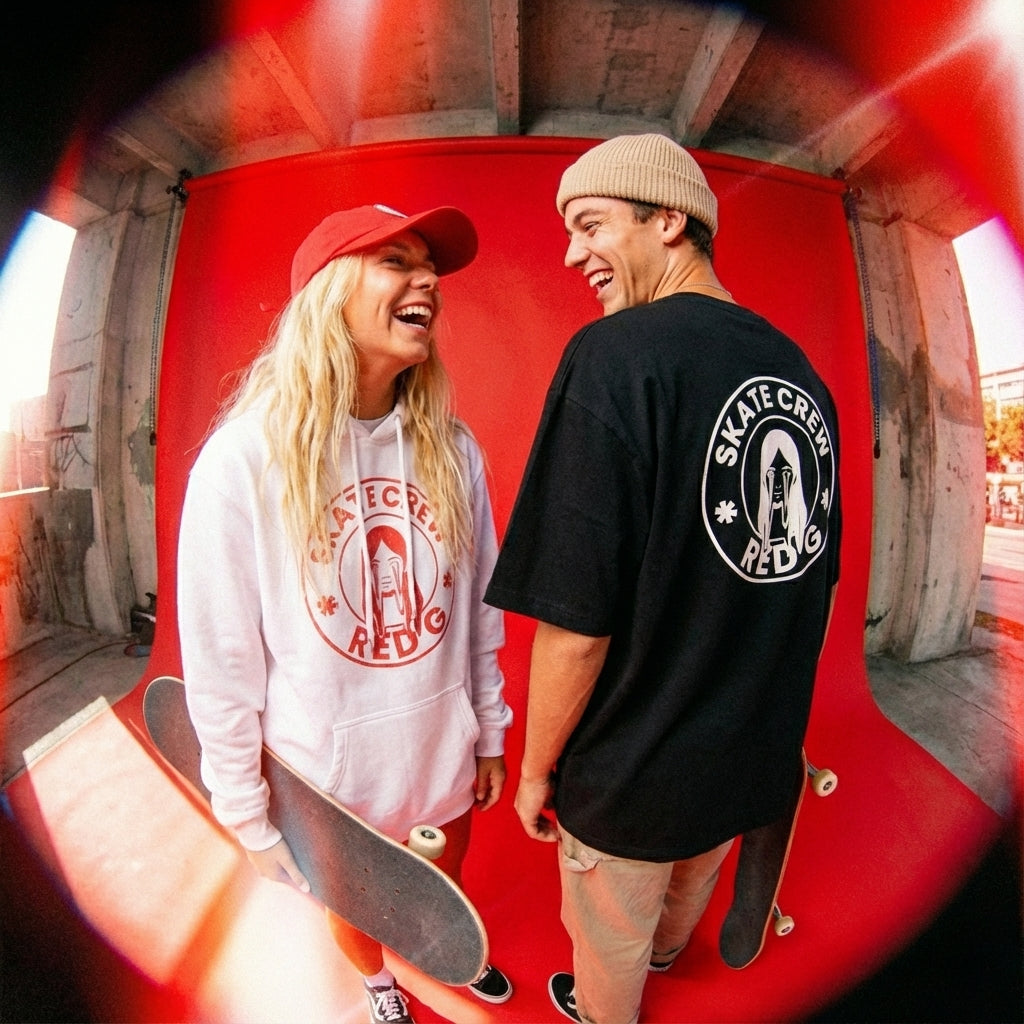 Red G Skate Crew Hoodie — "Red G" Skateboard Graphic Pullover